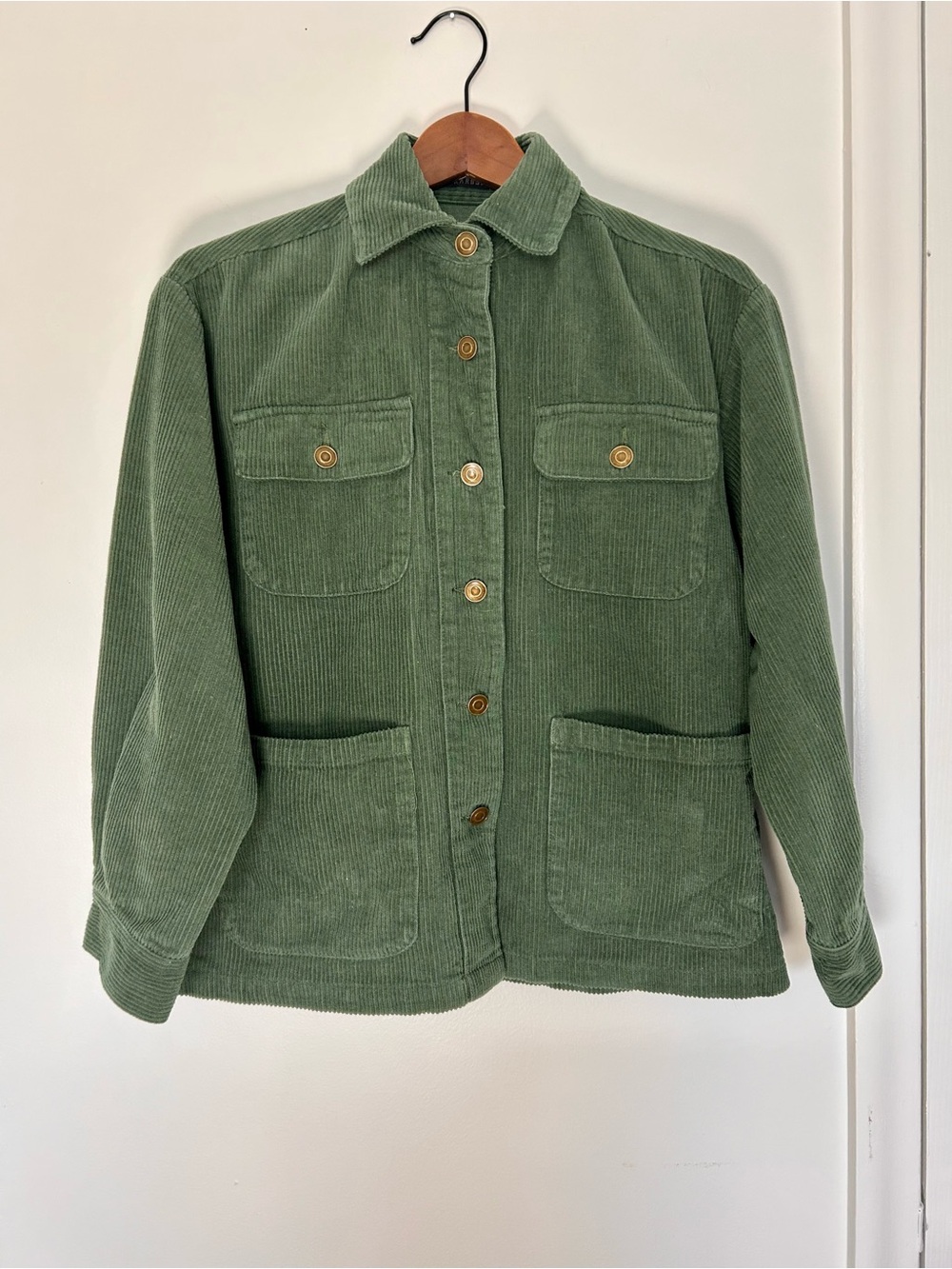 Olive Green Corduroy Chore Jacket